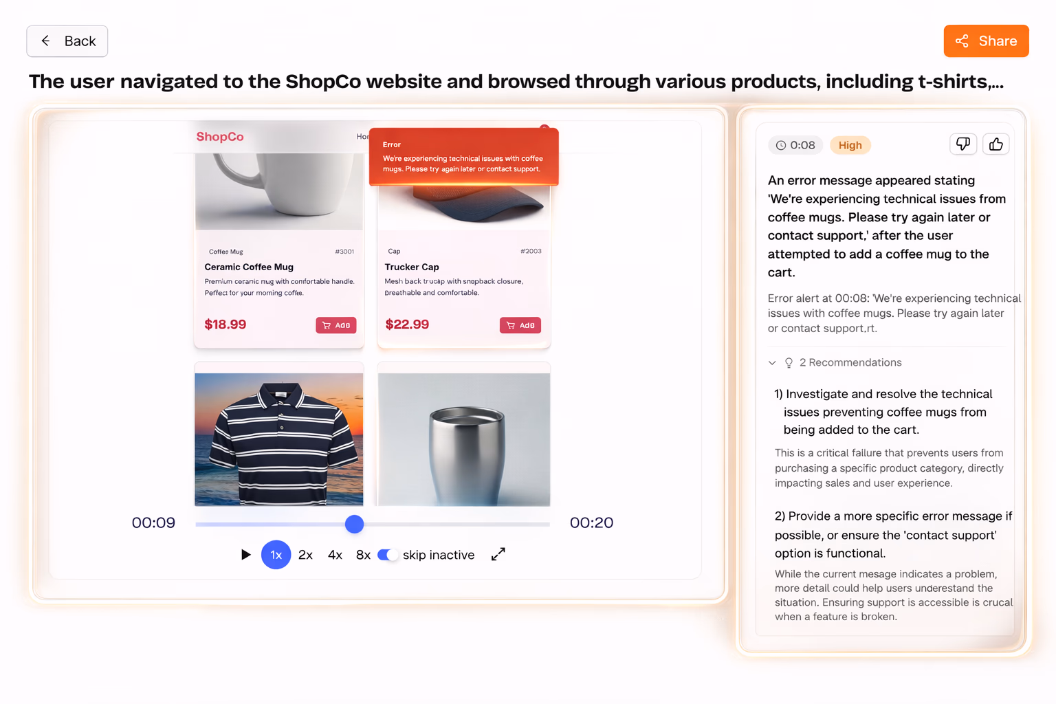 An observability agent connecting user behavior, conversations, and agent decisions